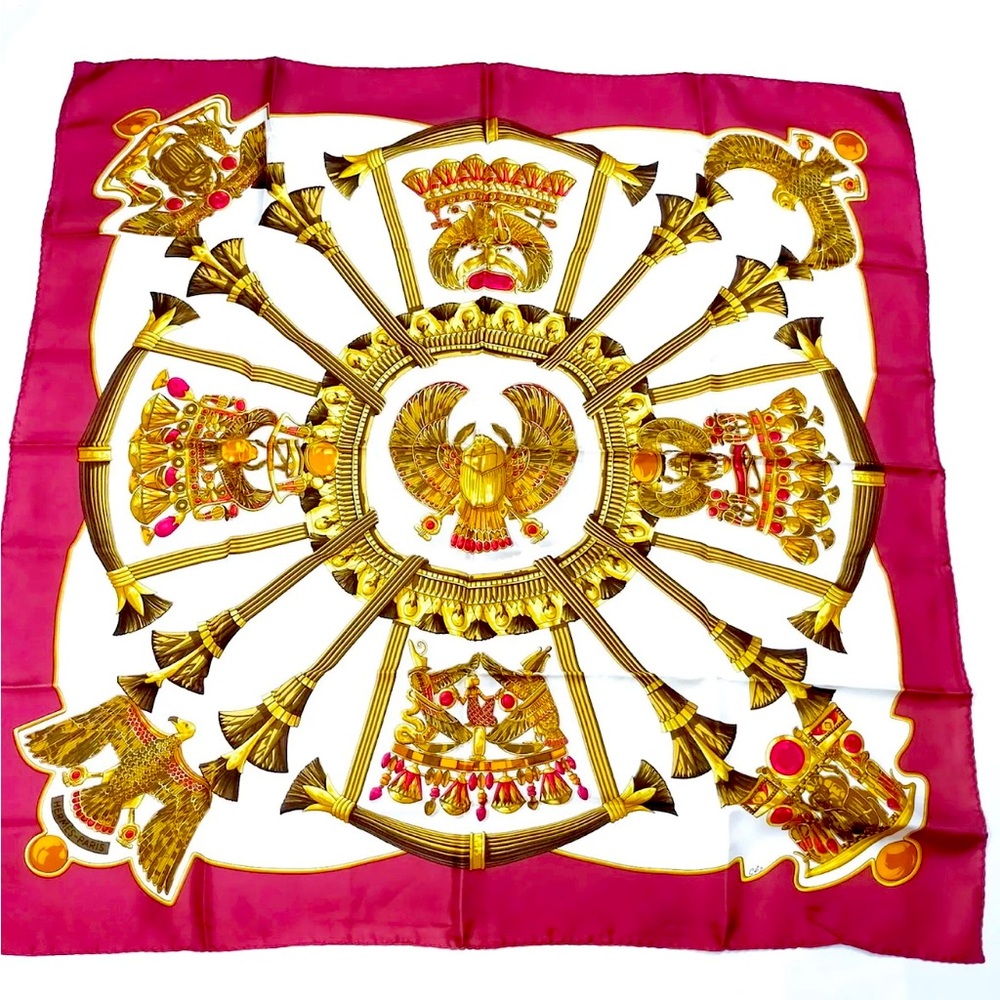 Authentic - Hermes Scarf Red 100% Silk